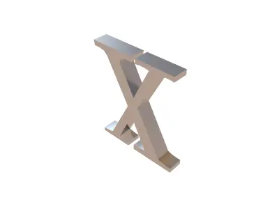 Roman Numerals 10 v1 003 Low-poly 3D model