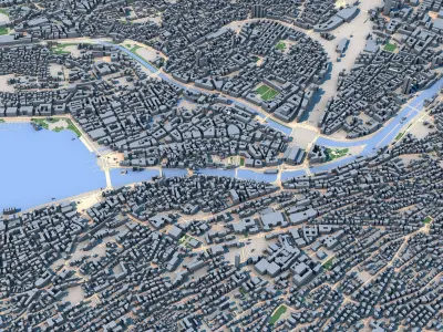 Zurich City Switzerland 3D model