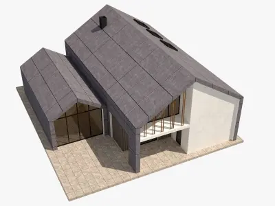 Modern House Low-poly 3D model