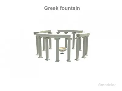 Greek fountain 3D model