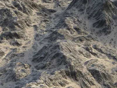 Desert land 07 Low-poly 3D model