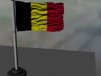 Belgium Flag 3D model