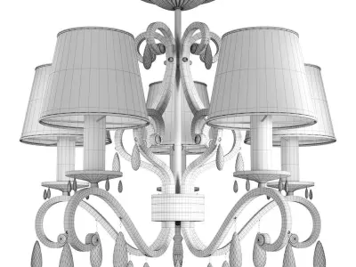 Parkdale 5Light Shaded Chandelier 3D model