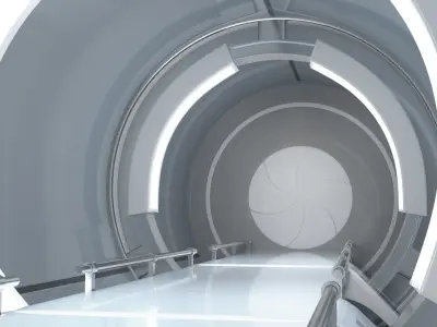 Sci-Fi Futuristic Corridor 3D model purchase