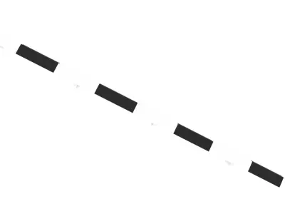 Crash Barrier Safety Fence 3D model