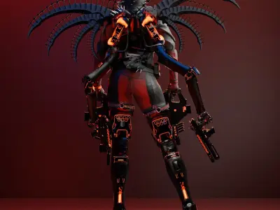 Bone Queen sci-fi Character 3D model
