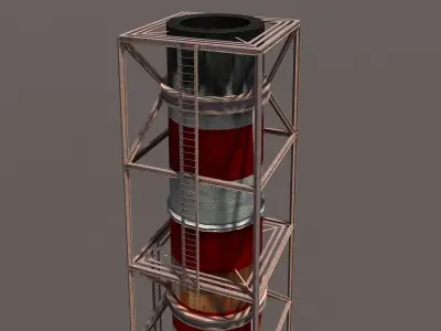 Chimney Low Poly 3d Model3 Low-poly 3D model