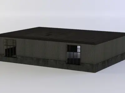 Corridor room Low-poly 3D model