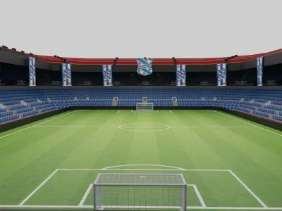 Heerenveen Football Stadium Low-poly 3D model
