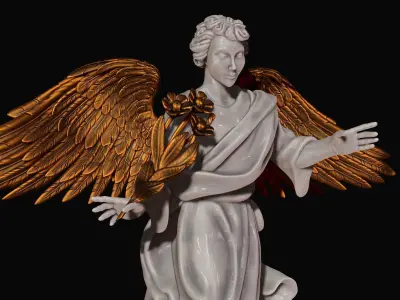 Uriel Archangel - Metal - Wood - CNC Rounting and 3D print model