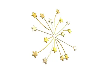 Fireworks Star Style Icon V1 006 Low-poly 3D model