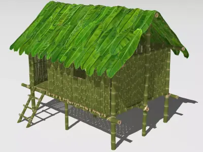 Jungle hut 3D model