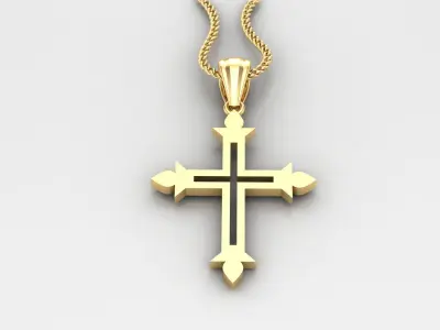 Cross Light Gold 4CP021 3DM STL 3D print model