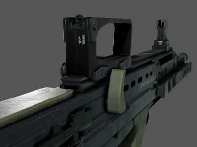 L86 Light Machine Gun  Low-poly 3D model