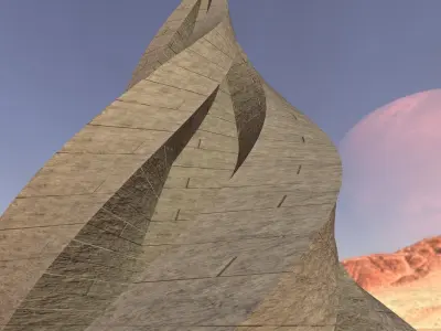 Alien Stone Pyramid 3D model