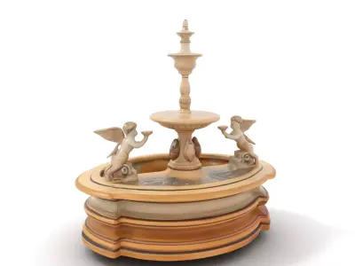 Classic Stone Fountain model pack Low-poly 3D model