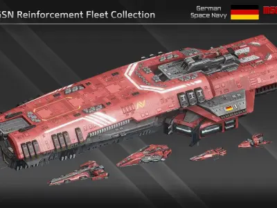 GSN Reinforcement Fleet Collection 3D Model Pack