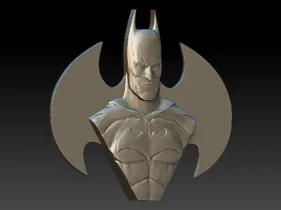 Batman 3D STL Model for CNC Router 3D model