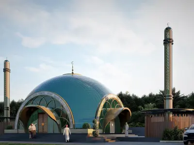Pendentive mosque 3D model