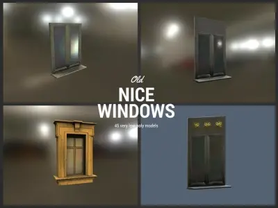 Old Windows Low-poly 3D model