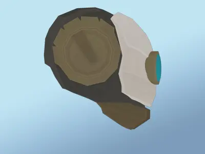 Steampunk Robot Low-poly 3D model