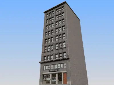 buiding tall building in sky 3D model