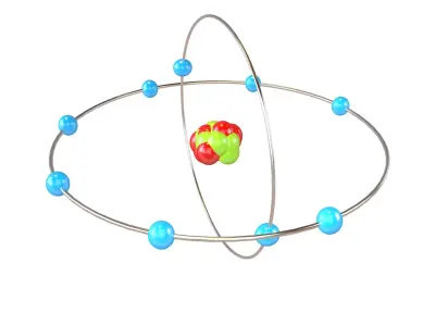 Fluorine Chemical Element v2 002 Low-poly 3D model