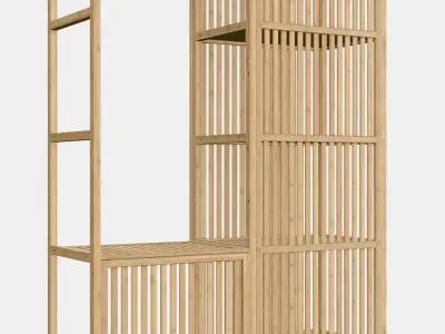 NORDKISA Open wardrobe with sliding door 3D model