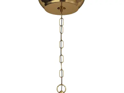 Casandra 5 light Brushed Brass Crystal Chandelier Low-poly 3D model