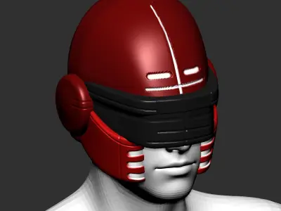helmet high poly sculpt 3d printable ver 8 3D model 3D model