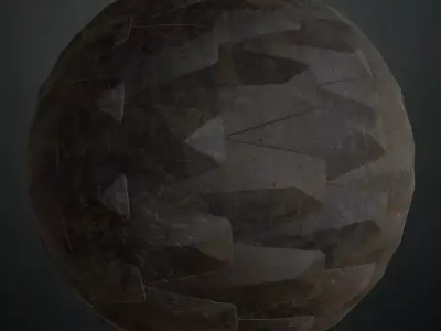 Dark Weathered Shingle Plating PBR Seamless Texture