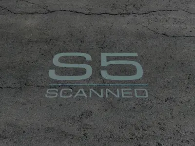 Cracked asphalt scan 46 tile Low-poly 3D model