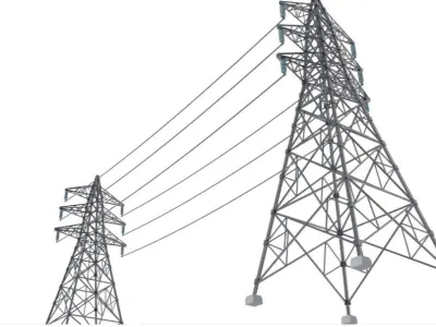 Electrical Power Line 3D model
