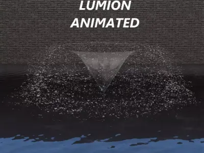 Lumion fountain - animated Low-poly 3D model