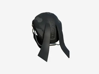 SciFi Ninja Mask A02 Black Rubber - Character Design Fashion Low-poly 3D model