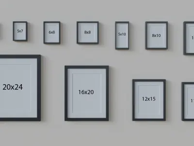 Photo Frame Model collection Low-poly 3D model