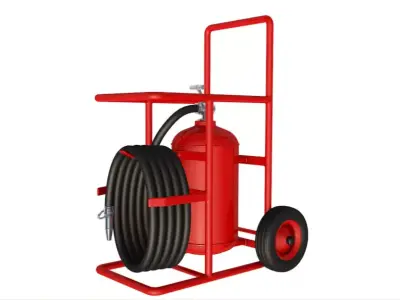 Wheeled Extinguisher 3D model