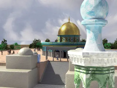 Dom of The Rock al-aqsa mosque 3D model