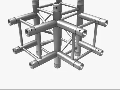 Square Truss Corner Junction 44 3D model