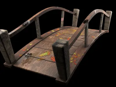 CARTOONIC BRIDGE Free low-poly 3D model