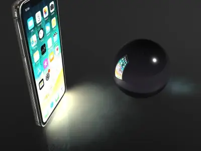 Glowing Screen Overlay for Phone TV Laptop Low-poly 3D model
