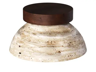 Semi Flush Mount Ceiling Light Low-poly 3D model