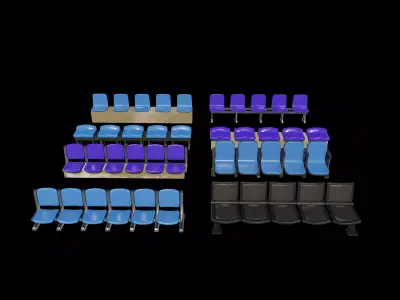stadium seats set  3D model