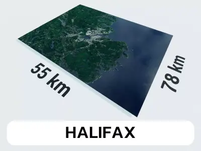 Halifax Canada City Landscape 3D Model 3D model