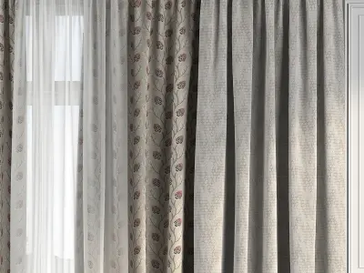 Curtain Set 180 3D model