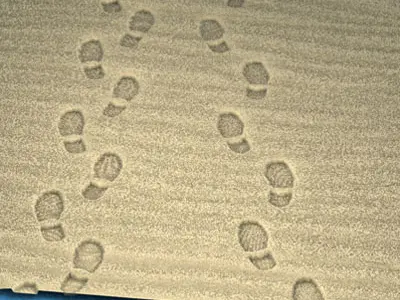 Footprints in sand 3D model