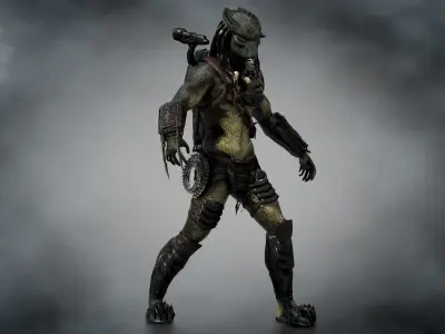 Predator Wolf Low-poly 3D model