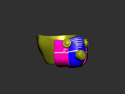 helmet high poly sculpt 3d printable  3D model 72