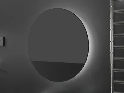 Bathroom sci-fi interior set  Low-poly 3D model