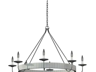 Napa Wine Barrel Chandelier 3D model